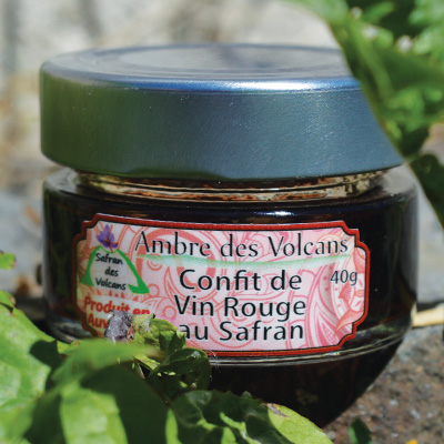 Confit de vin rouge au safran de France 40g